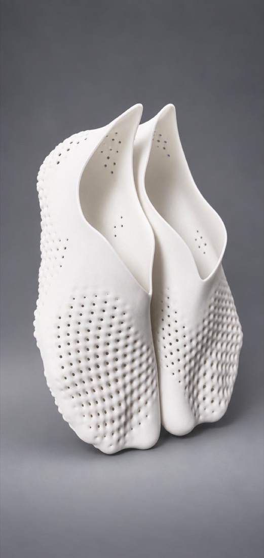 A perforated slip-on shoe