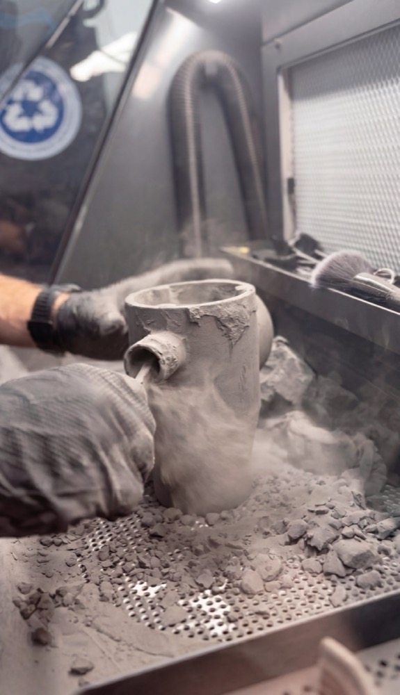 Depowdering SLS parts