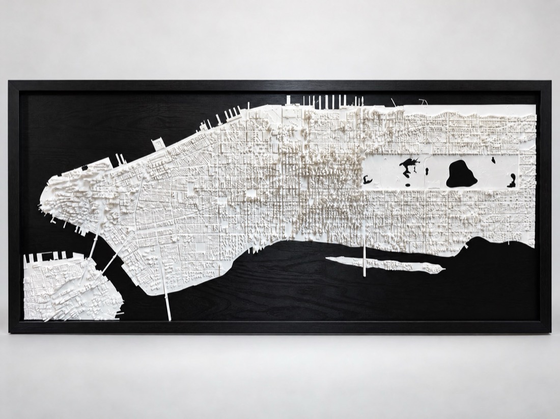 Manhattan skyline relief