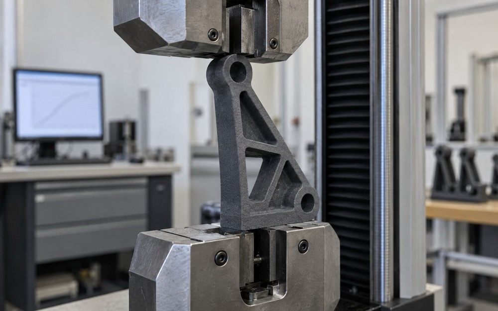 Bracket under a test load