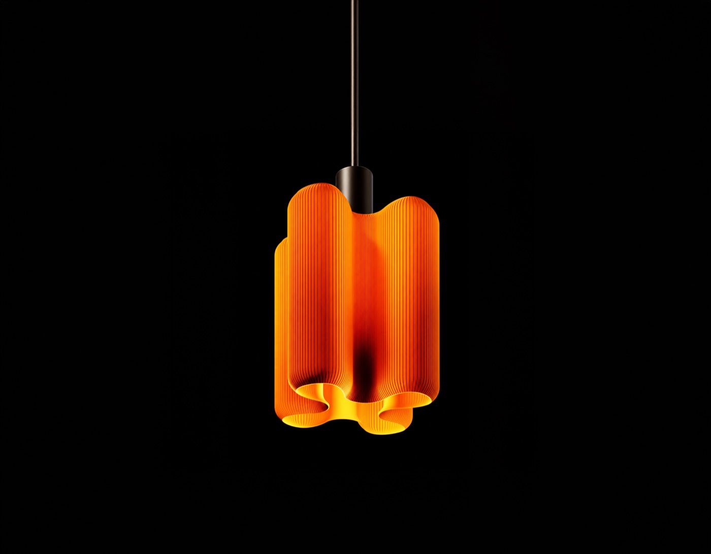 Orange pendant lamp