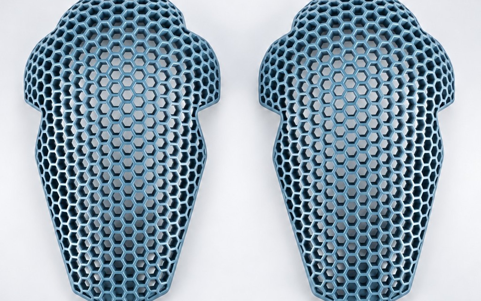 Blue lattice knee pads
