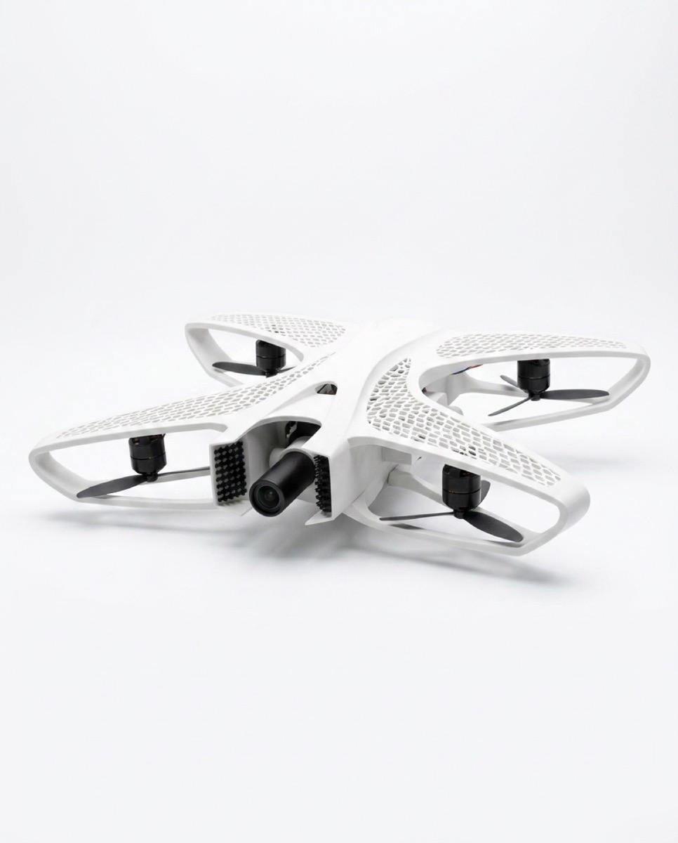 Lattice quadcopter drone, printed with FDM