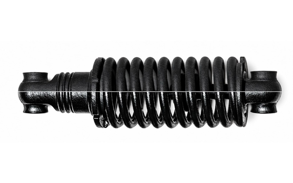 Polished coilover