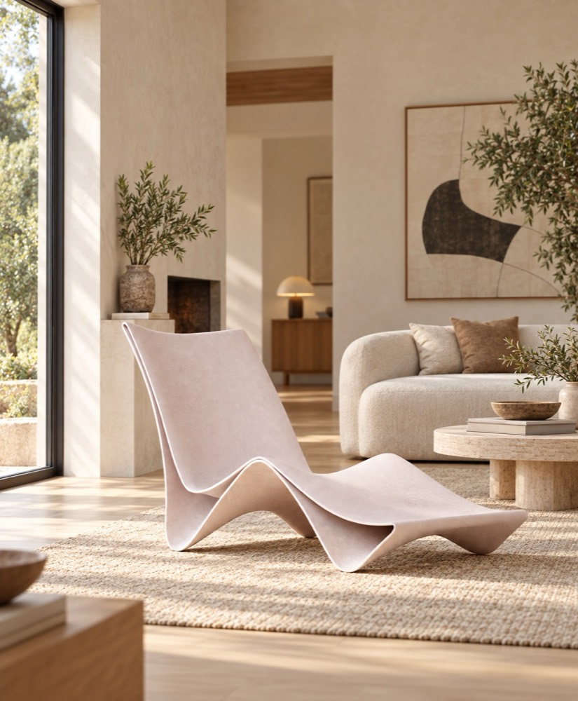 Pointed chaise lounge