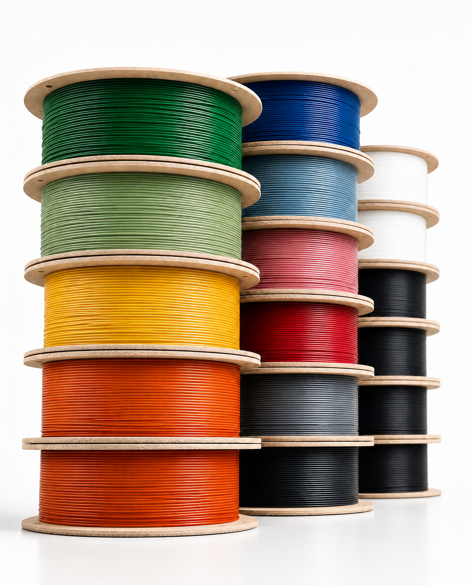 Custom-formulated filament and pellet materials