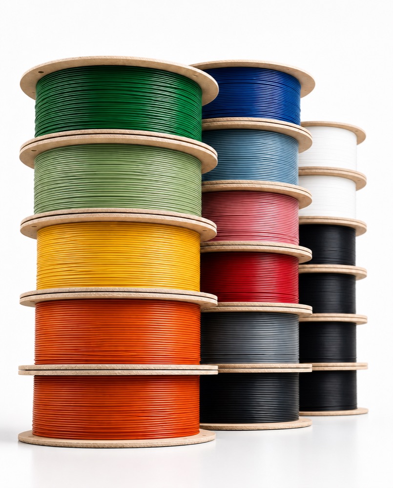 Colorful filament spools