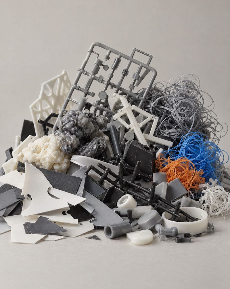 Molding sprues, purge and filament scrap