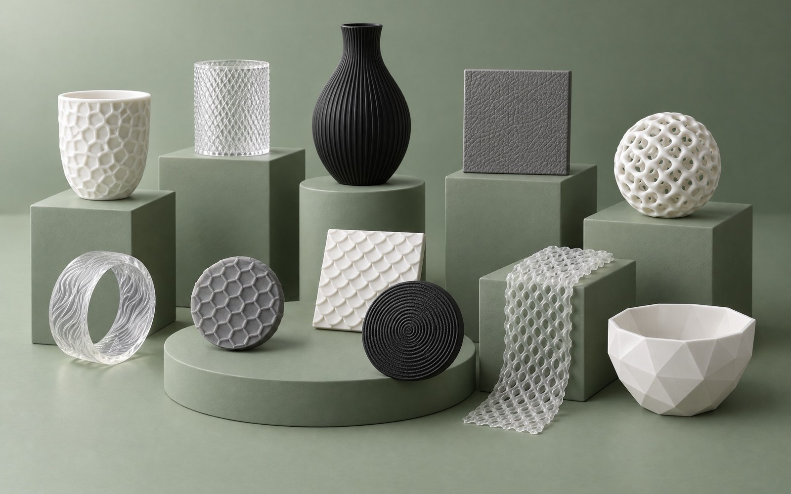 Printed surface-texture range, printed with SLA