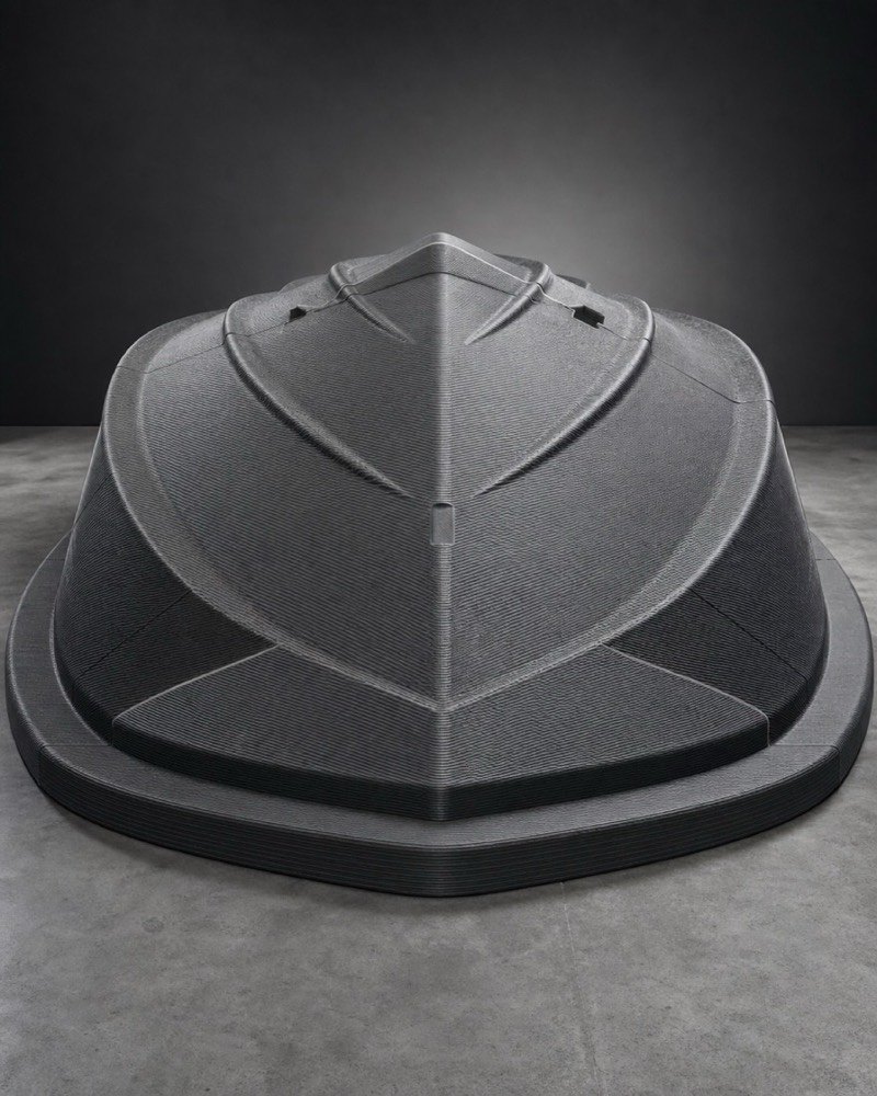 A large printed hull plug