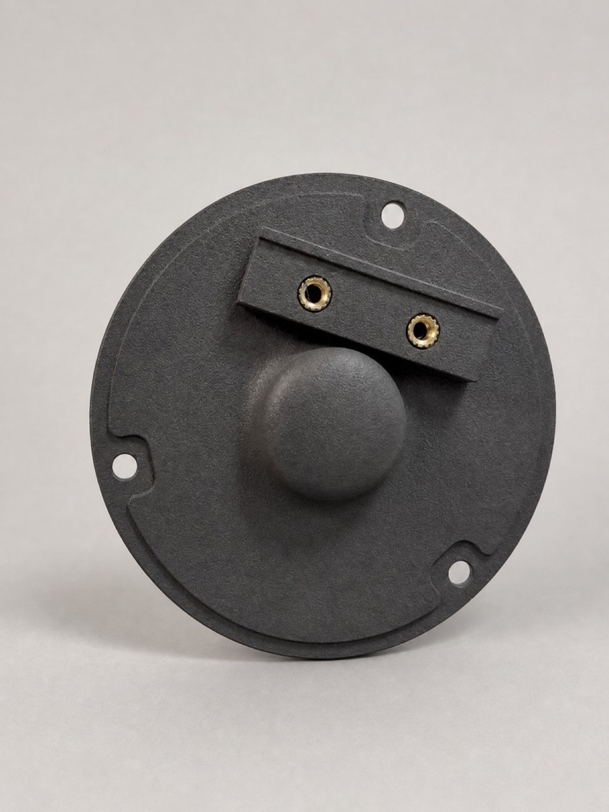 Grey nylon round robotic-cell mounting plate with threaded inserts
