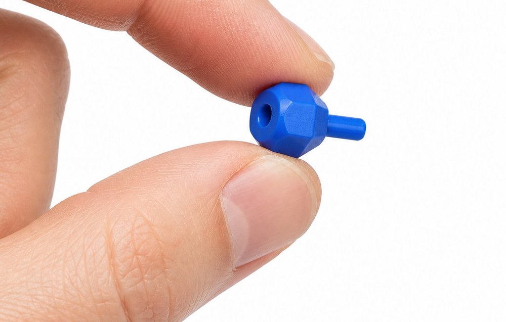 Molecule-kit piece, held in the fingertips