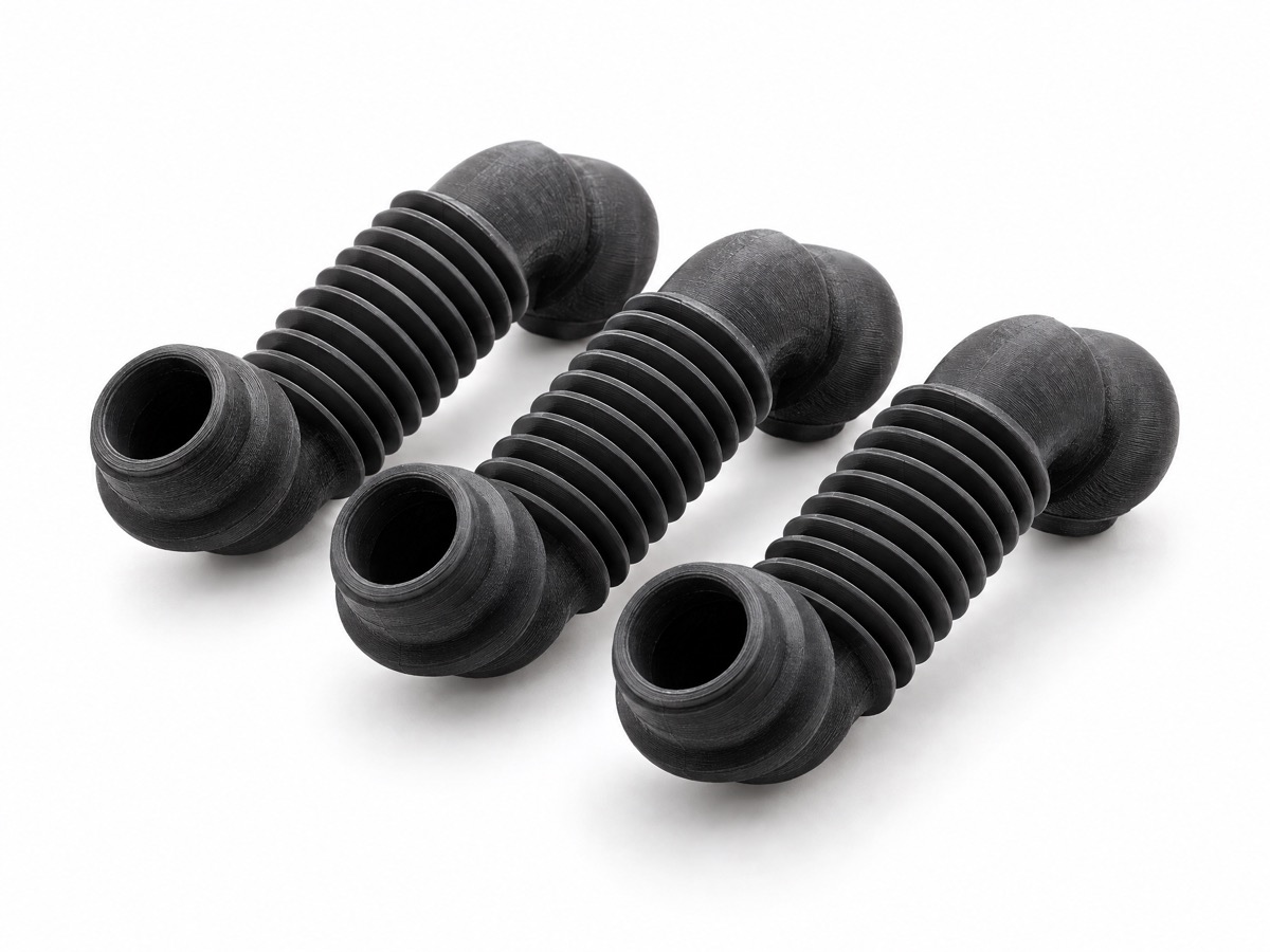 Three printed bellows ducts